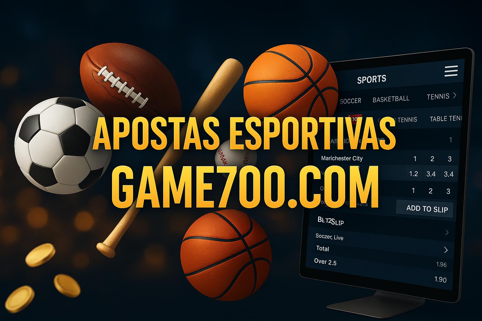 Aposte em apostas esportivas no cassino online GAME700.COM